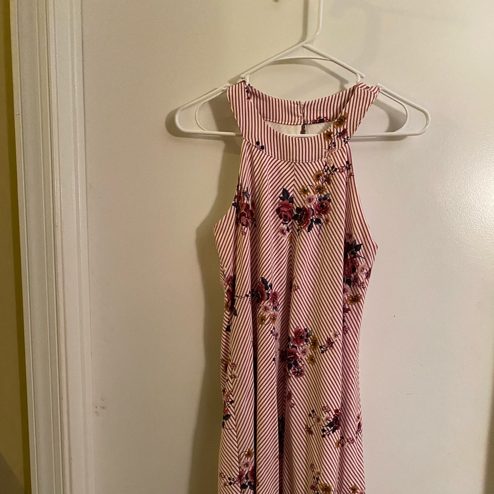 Three Pink Hearts Adorable Patterned Minidress - image 2